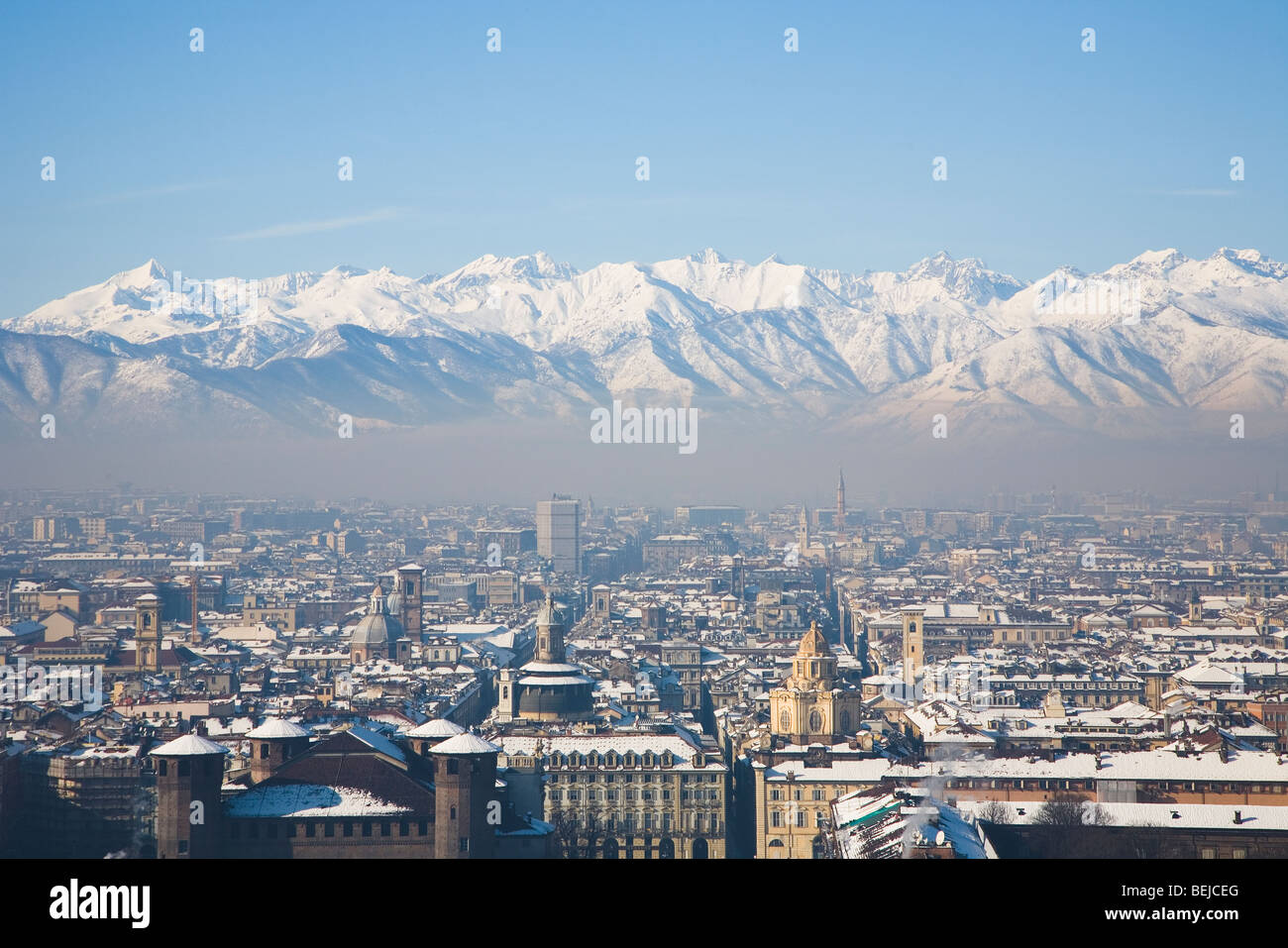 Torino Italia Italiano Europa Euro città europea inverno Foto Stock