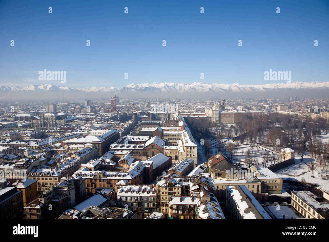 Torino Italia Italiano Europa Euro città europea inverno Foto Stock