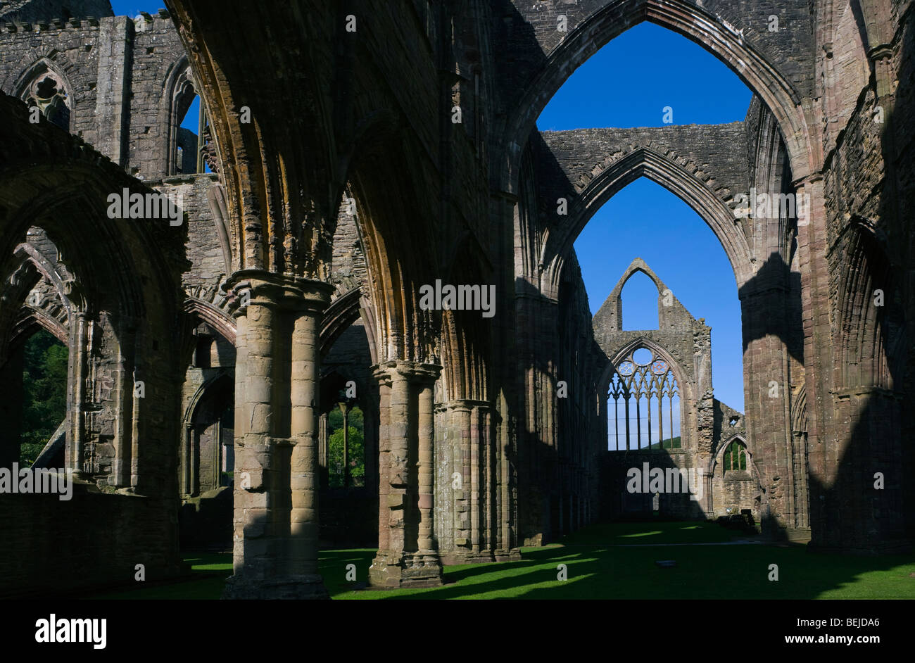 Tintern Abbey Galles Gwent Monastero Wye Valley Foto Stock