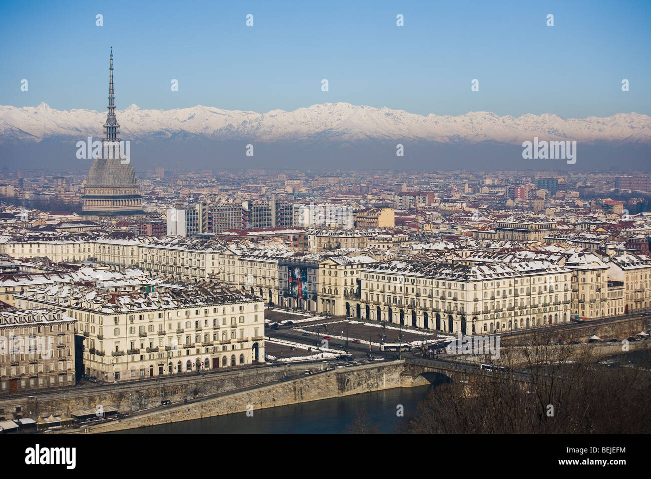 Torino Italia Italiano Europa Euro città europea inverno Foto Stock