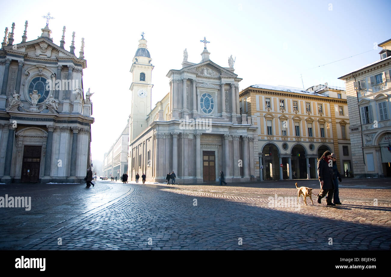 Torino Italia Italiano Europa Euro città europea inverno Foto Stock