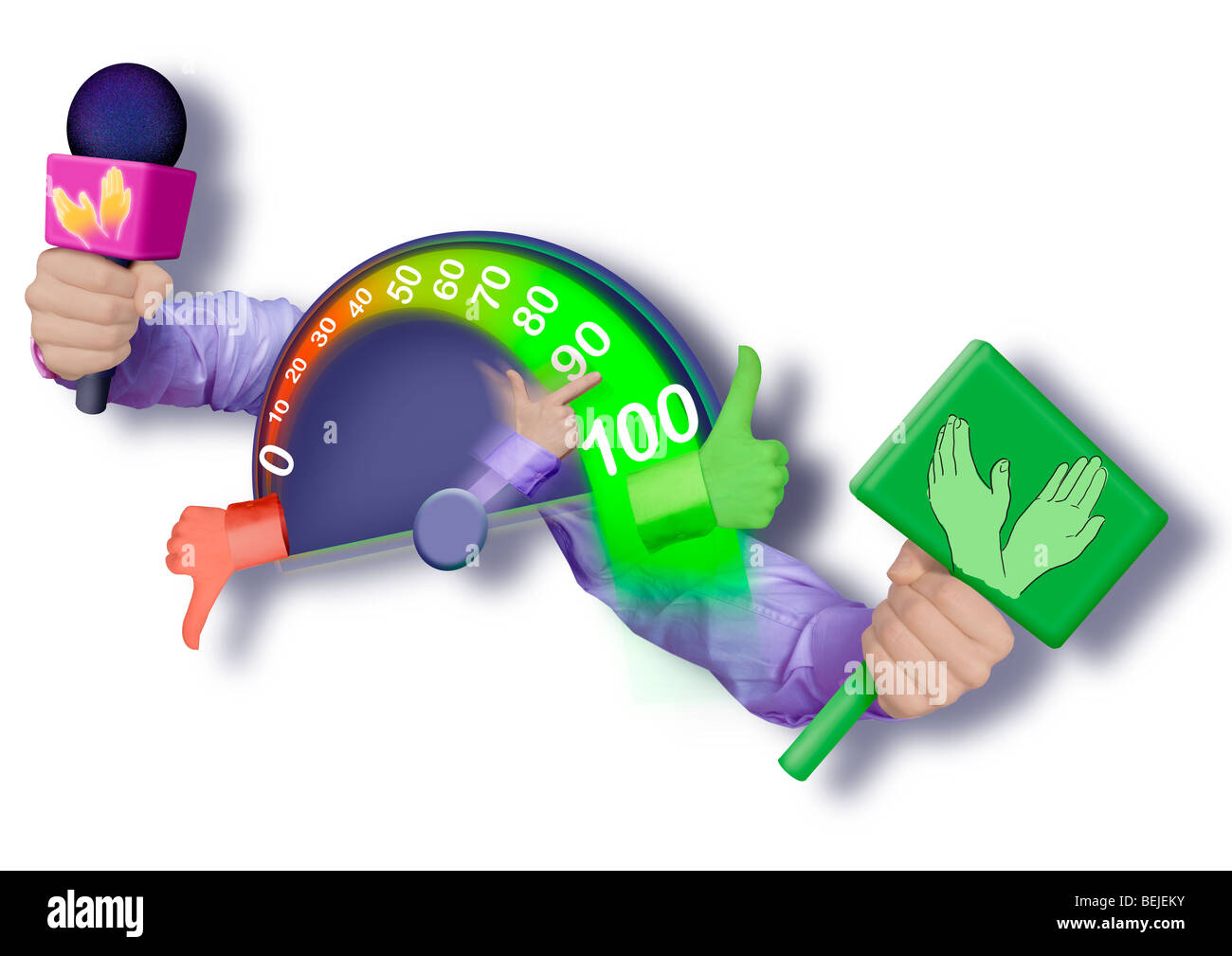 scala di valutazione Foto Stock