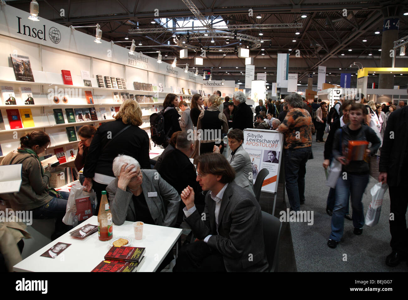 Editore Insel Verlag alla fiera del libro 2009 a Lipsia, Germania Foto Stock