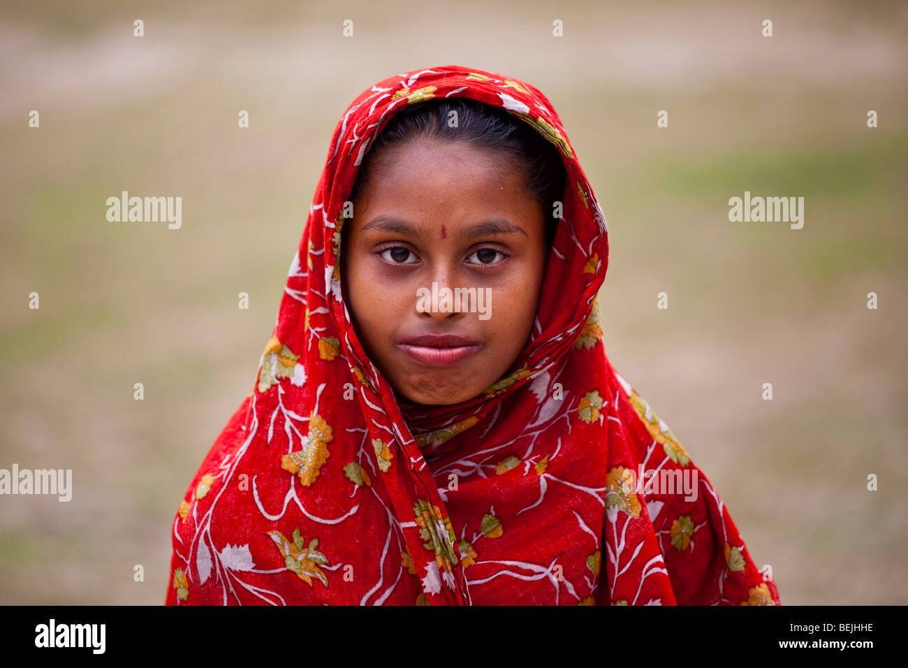 Ragazzina musulmana di Bagerhat Bangladesh Foto Stock