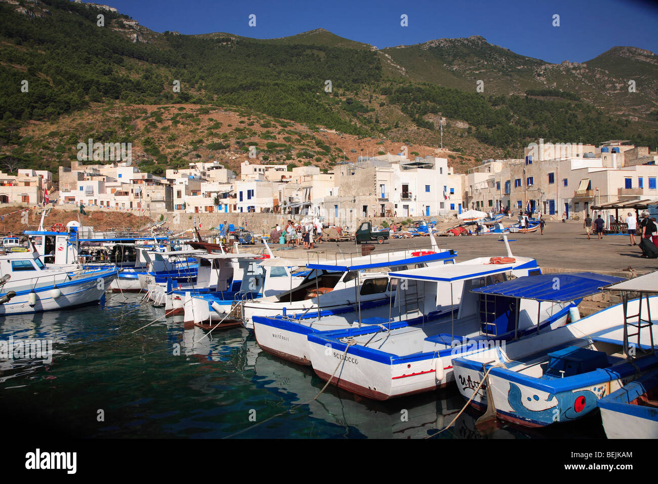 Dell'isola di Marettimo, Isole Egadi, Sicilia, Italia Foto Stock