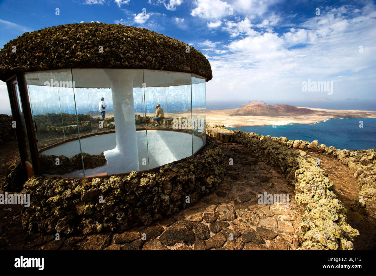 Mirador del Rio progettato da C. Manrique, Lanzarote, Isole Canarie, Spagna Foto Stock
