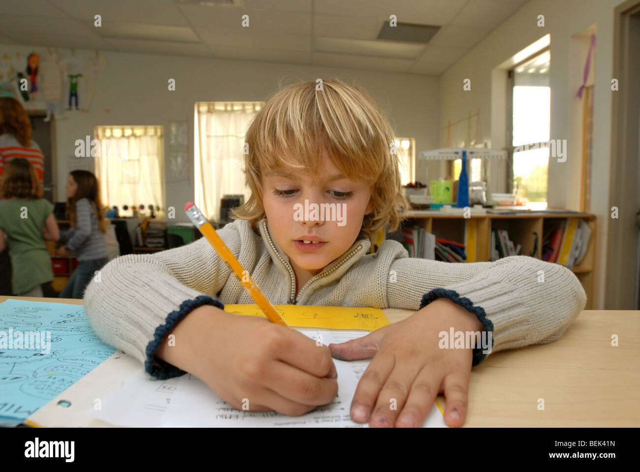 Civano comunità Scuola di Tucson, Arizona, USA, ha vinto il primo premio in un concorso nazionale come la scuola più verde in America. Foto Stock