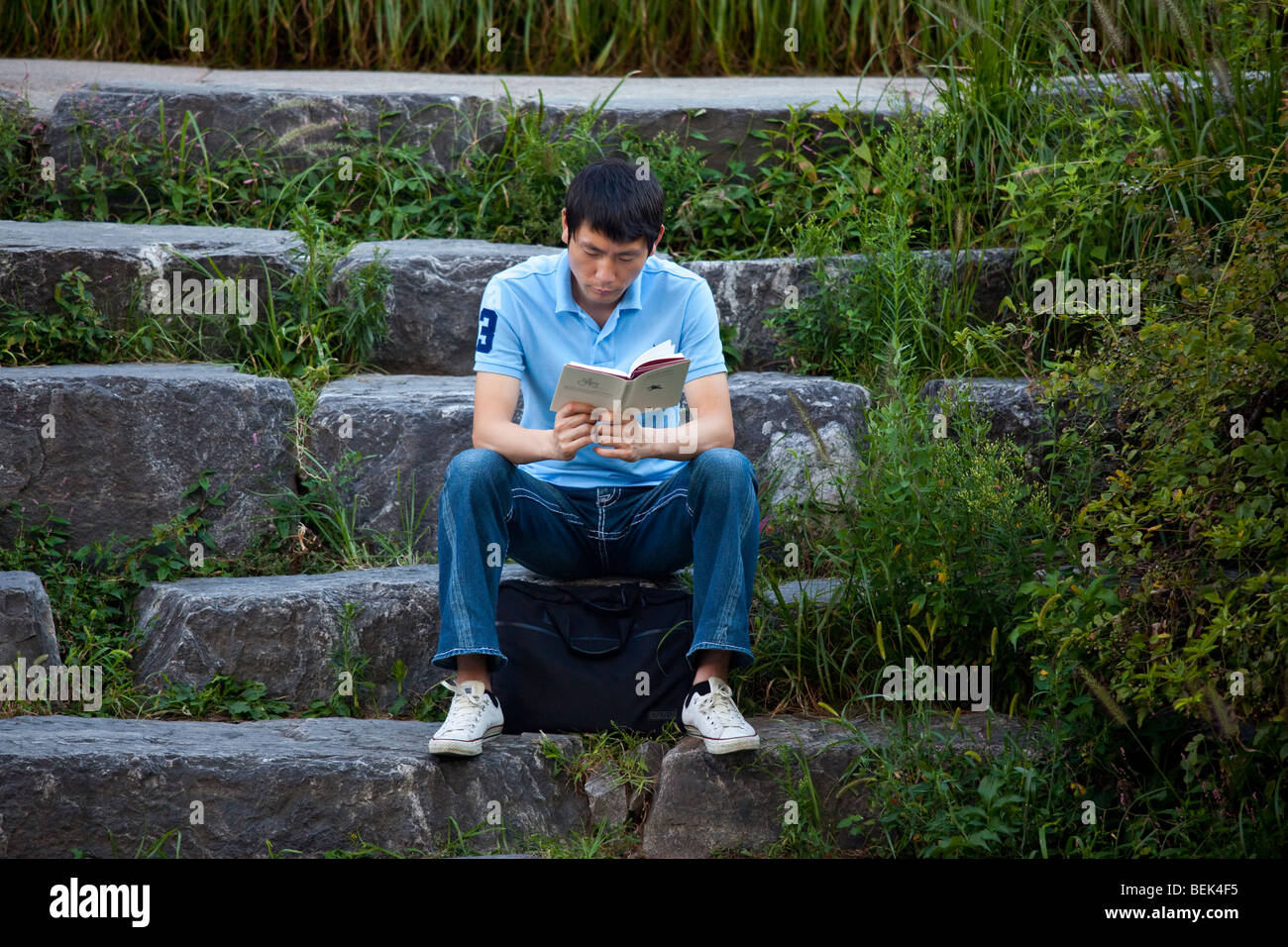 Fiume Cheonggyecheon in Seoul COREA DEL SUD Foto Stock