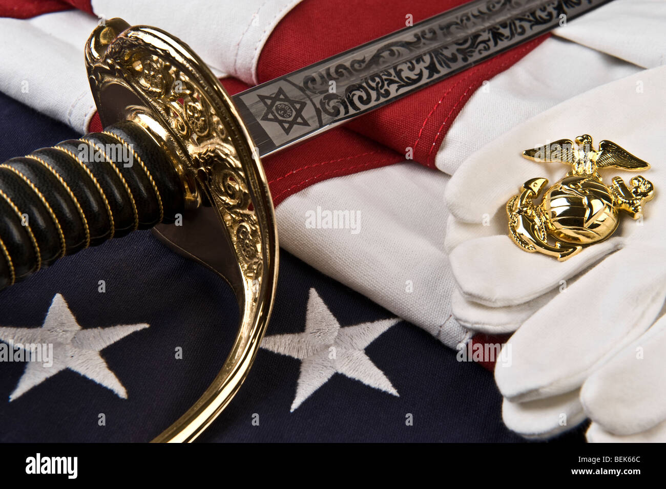 Celebrare e onorare il corpo della marina degli Stati Uniti Foto Stock