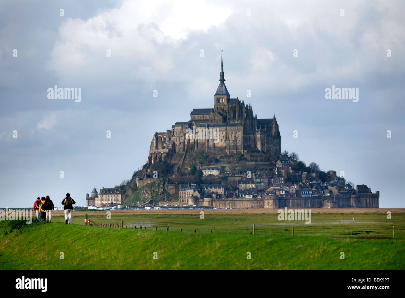 Il Mont Saint Michel / Saint Michael Mount abbey, Normandia, Francia Foto Stock