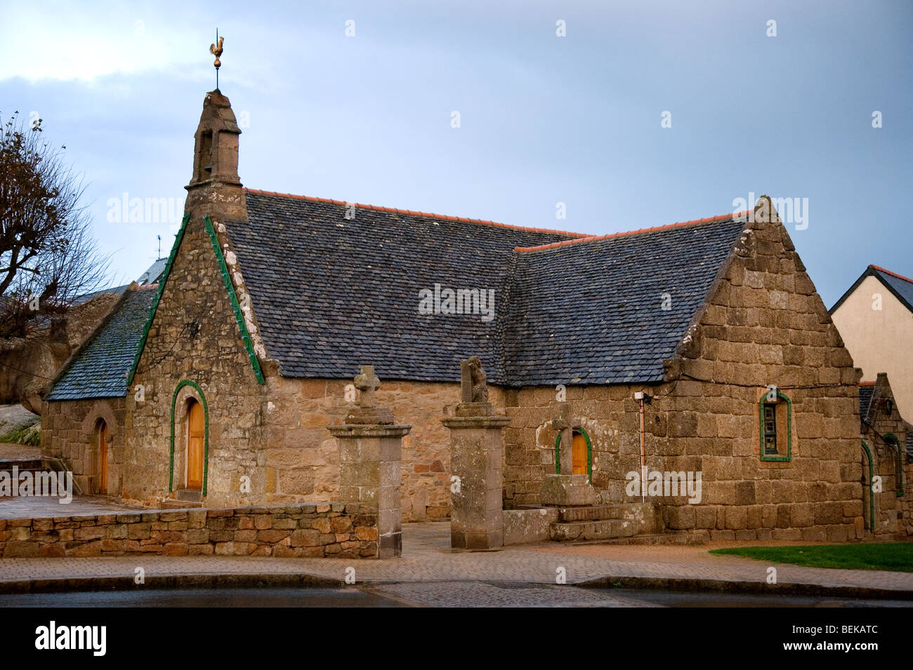 Cappella Sainte-Anne a Trégastel, Côtes-d'Armor Bretagna, Francia Foto Stock