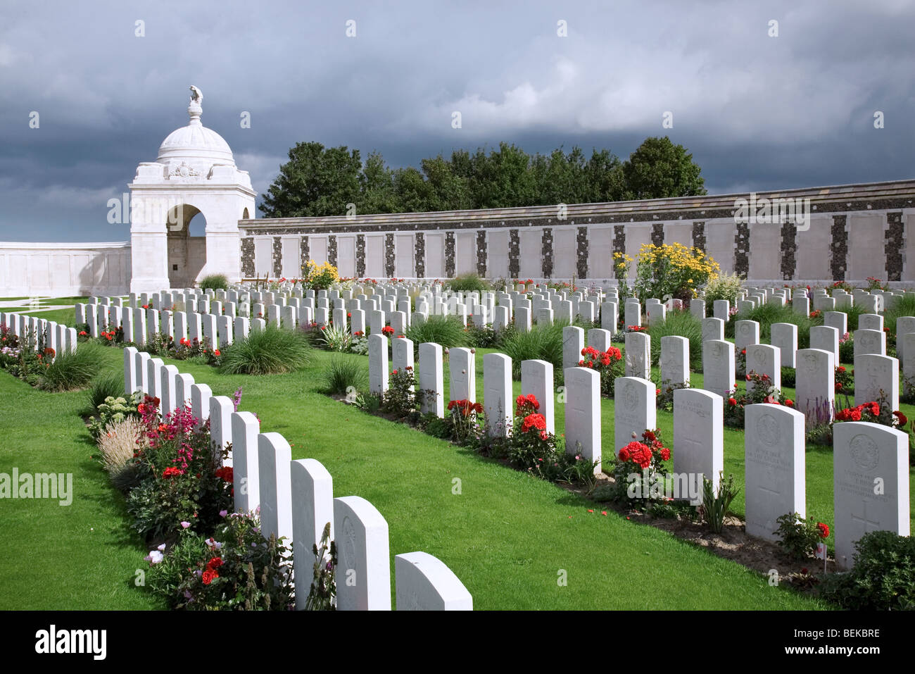 Tyne Cot cimitero, Passendale, Belgio Foto Stock