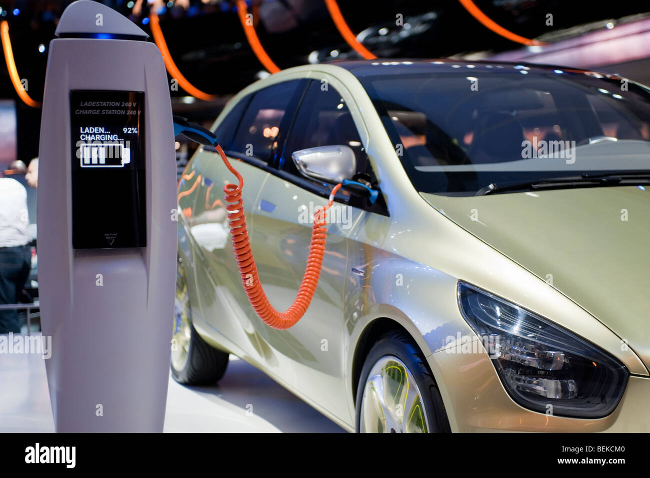 Cella a combustibile idrogeno motorizzata Mercedes auto sul display al Salone di Francoforte 2009 Foto Stock