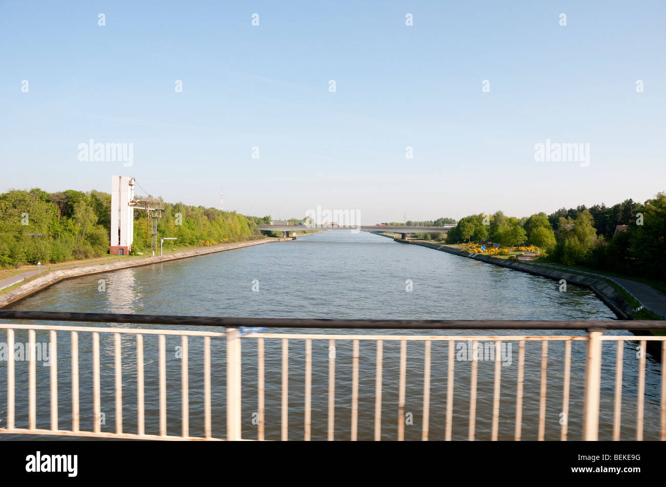 Mehaigne fiume vicino a Wanze Belgio Europa Foto Stock