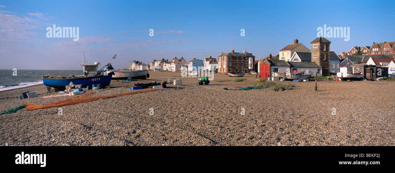 Gran Bretagna Inghilterra East Anglia Suffolk Aldeburgh Beach Vista panoramica Foto Stock