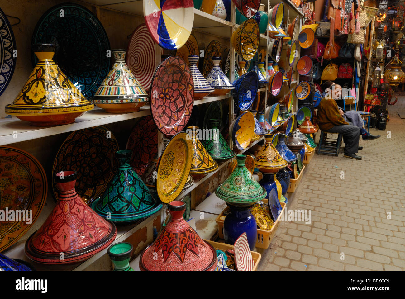 Souk di Marrakech, Marocco Foto Stock