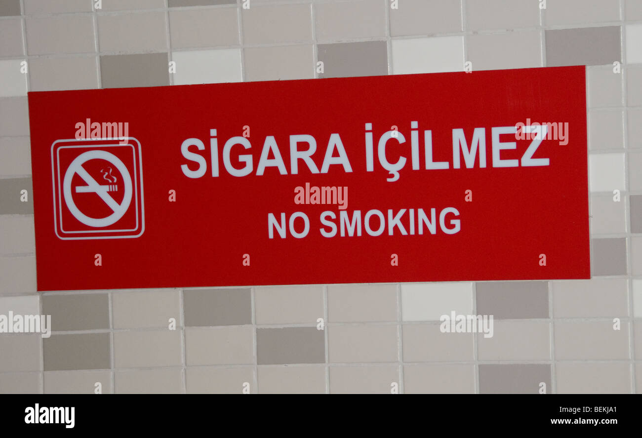 La Turchia la nicotina salute cancro ai polmoni Sigaretta fumare Foto Stock