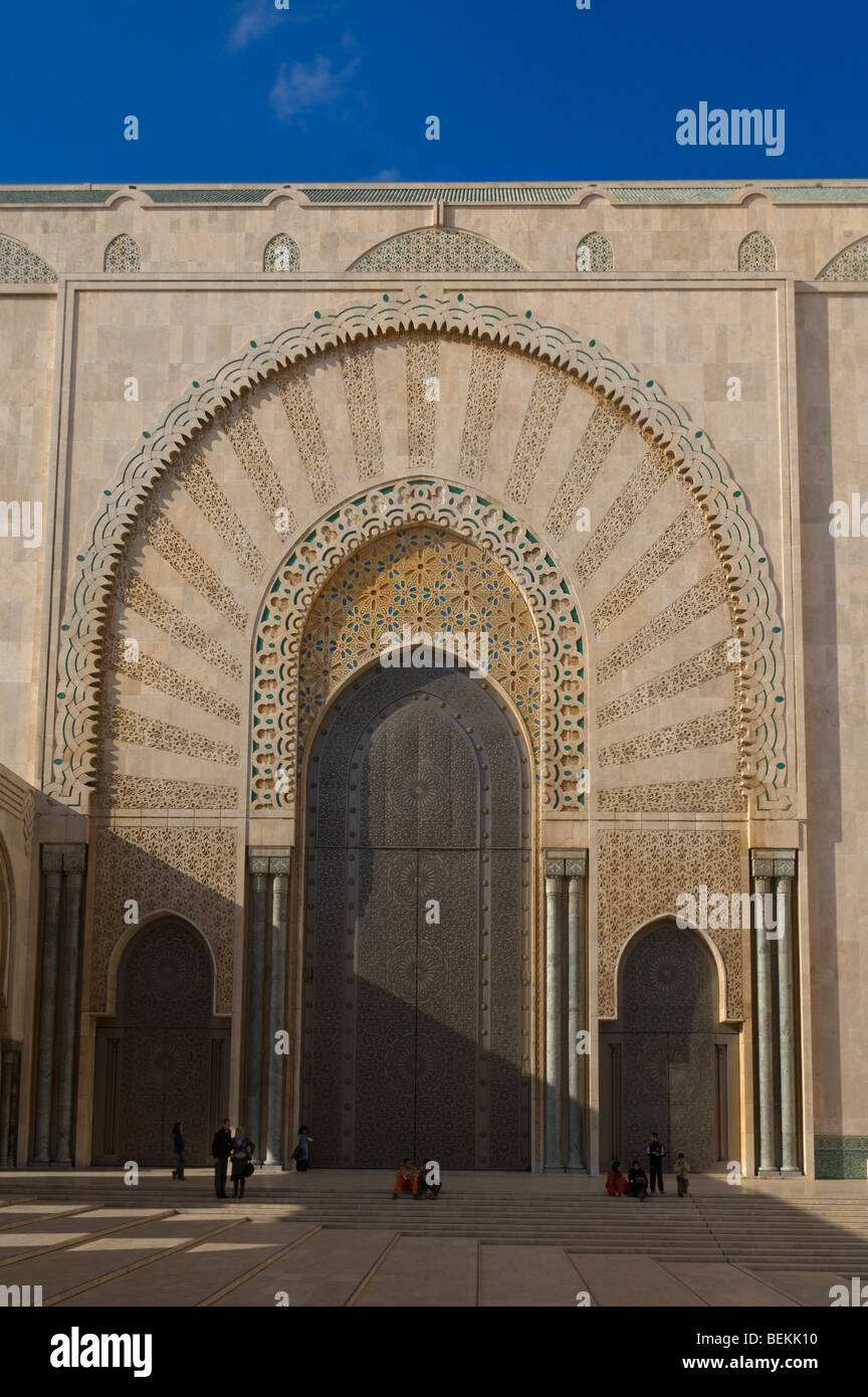 Moschea Hassan II, Casablanca, Marocco, Africa Foto Stock