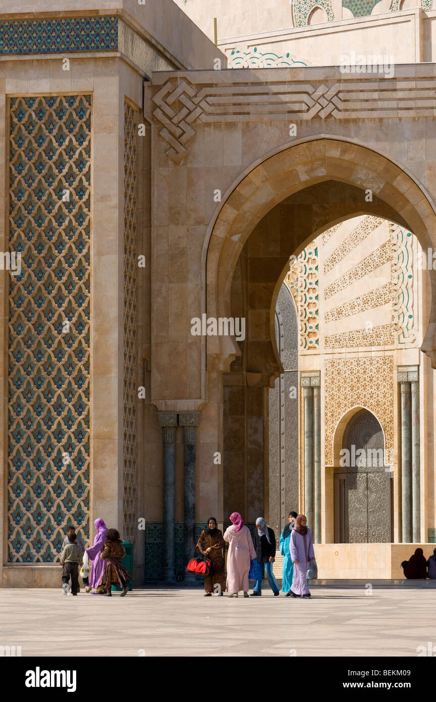 Moschea Hassan II, Casablanca, Marocco, Africa Foto Stock