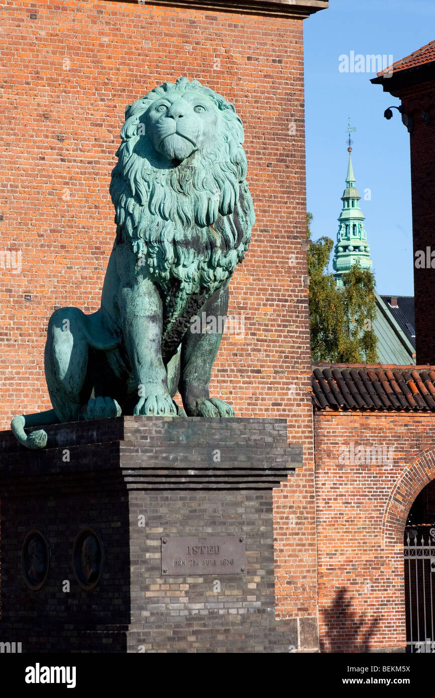 Statua del Isted Lion. Copenhagen, Danimarca e Scandinavia Foto Stock