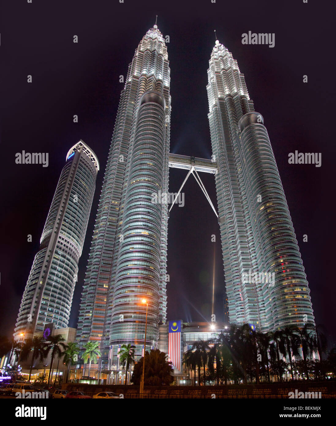Le Torri Gemelle Petronas (malese: Menara Petronas Berkembar) ual Lumpur, Malaysia, Vista notte Foto Stock