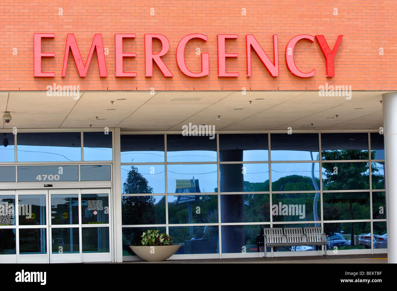 Segno di emergenza in ospedale Foto Stock