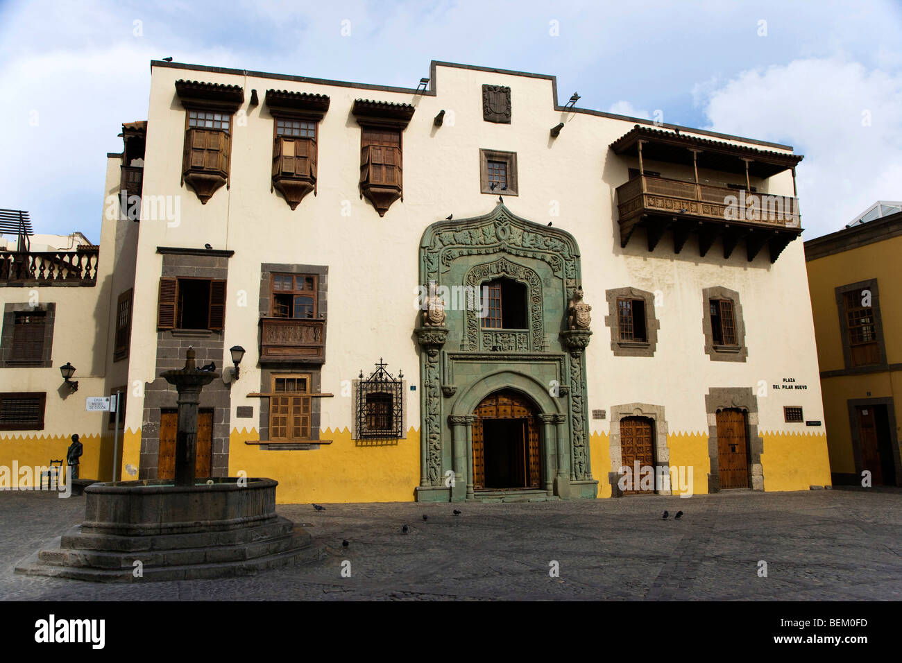 La casa di Cristoforo Colombo in Plaza del Pilar Nuevo, città vecchia, Las Palmas, Gran Canaria Canary Isalnds, Spagna, Europa Foto Stock