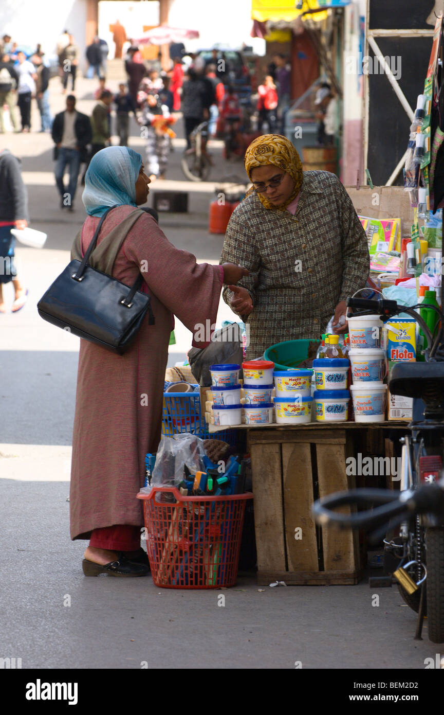 Street Market, Casablanca, Marocco, Africa Foto Stock