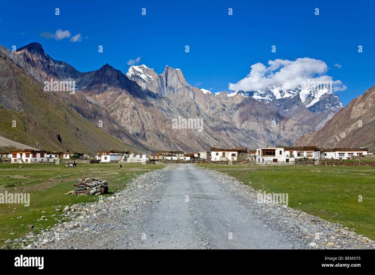 Villaggio Rangdom. Zanskar. Himalaya. India Foto Stock