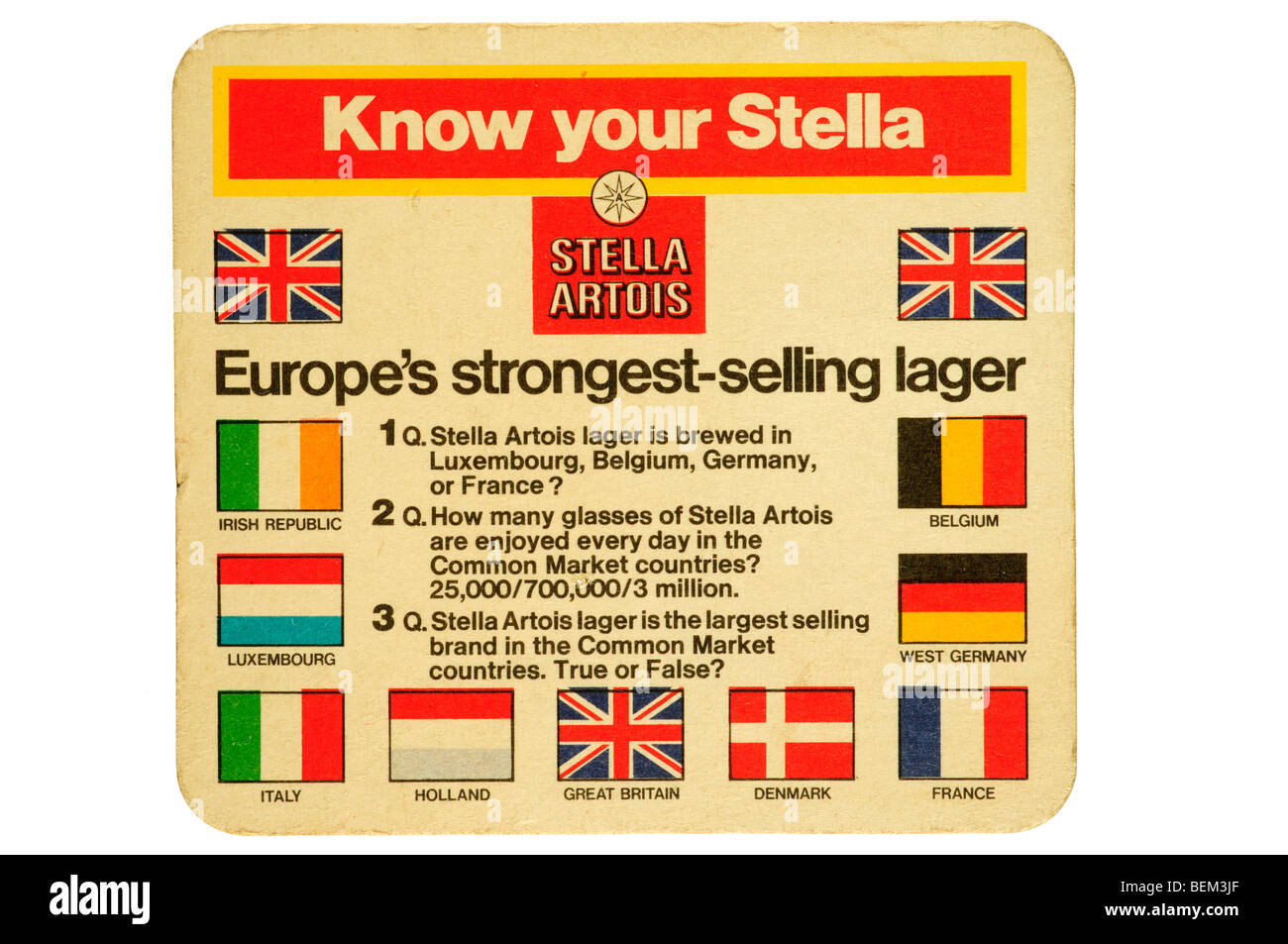 Conoscere la vostra stella stella artois europe più forte lager di vendita Foto Stock