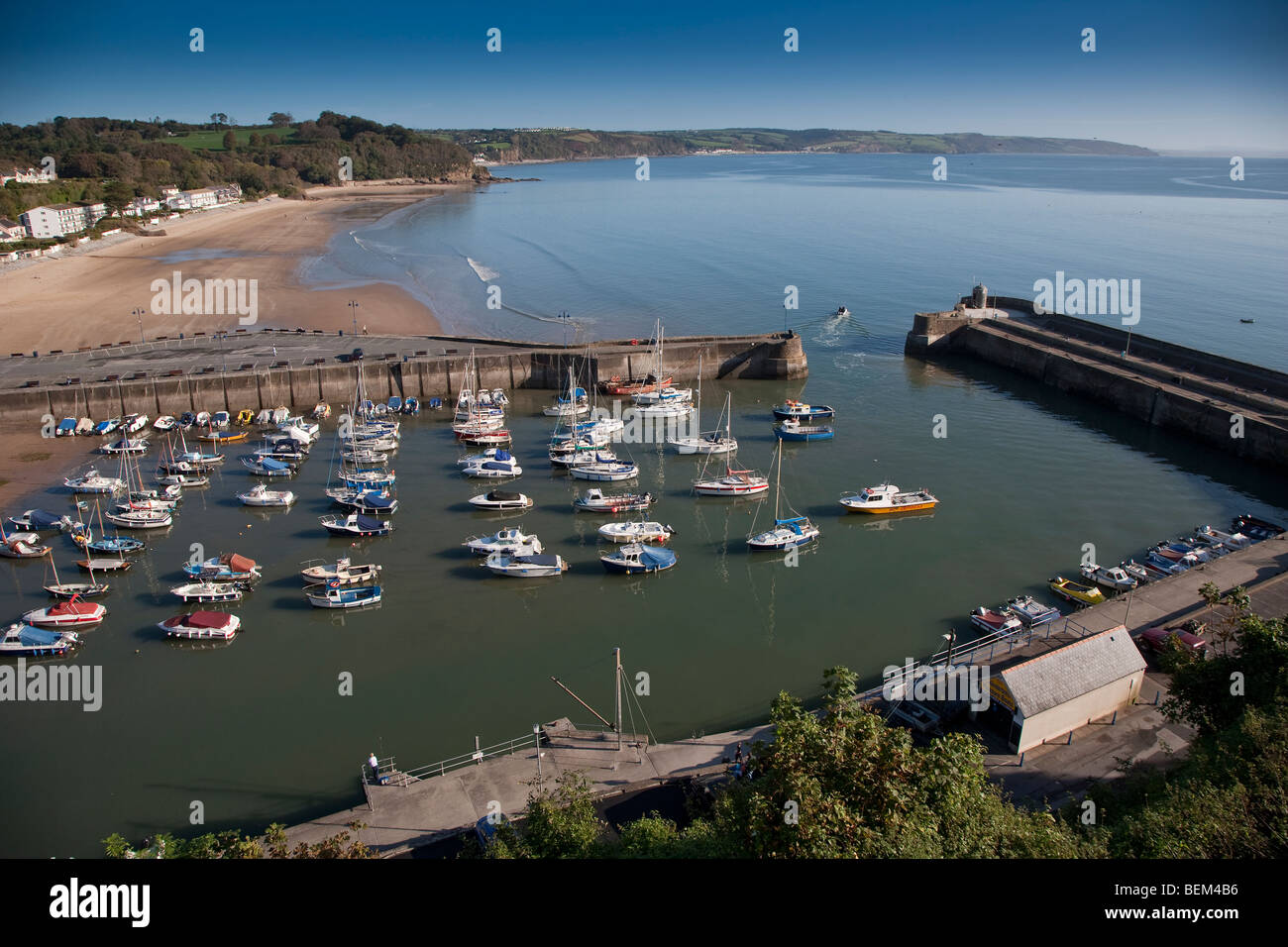 SAUNDERSFOOT HARBOUR PEMBS Foto Stock