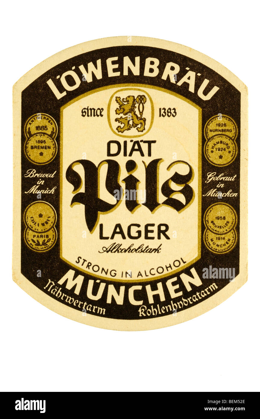 Lowerbrau diat pils lager alcool forte di Monaco di Baviera dal 1383 Foto Stock