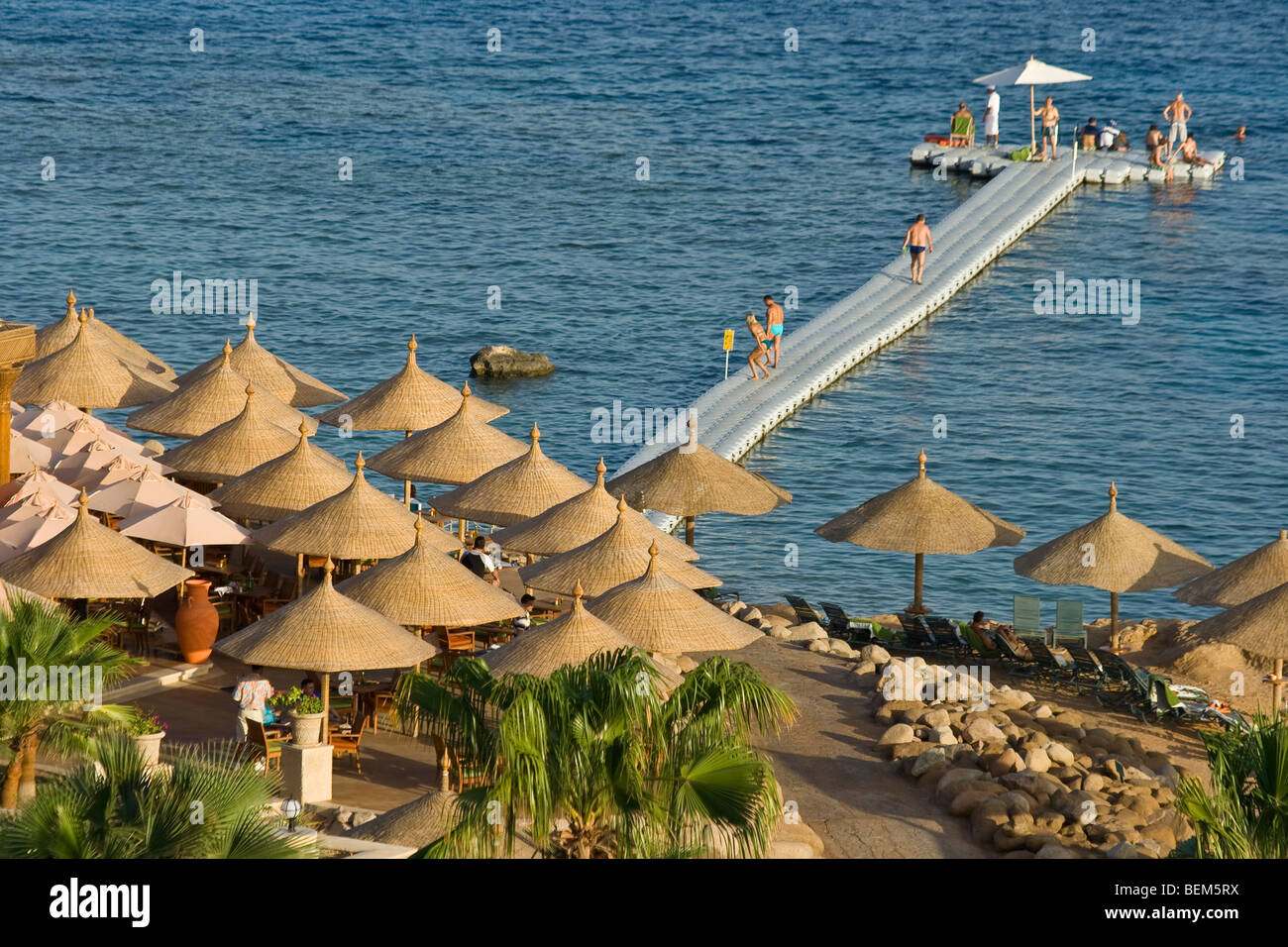 Dock in un Resort di lusso a Sharm el Sheikh Egitto Foto Stock