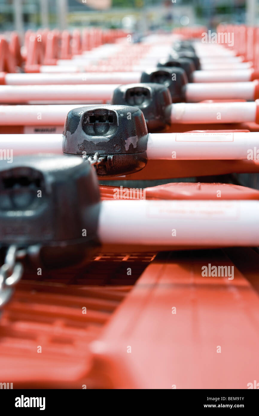 Carrello si blocca, close-up Foto Stock