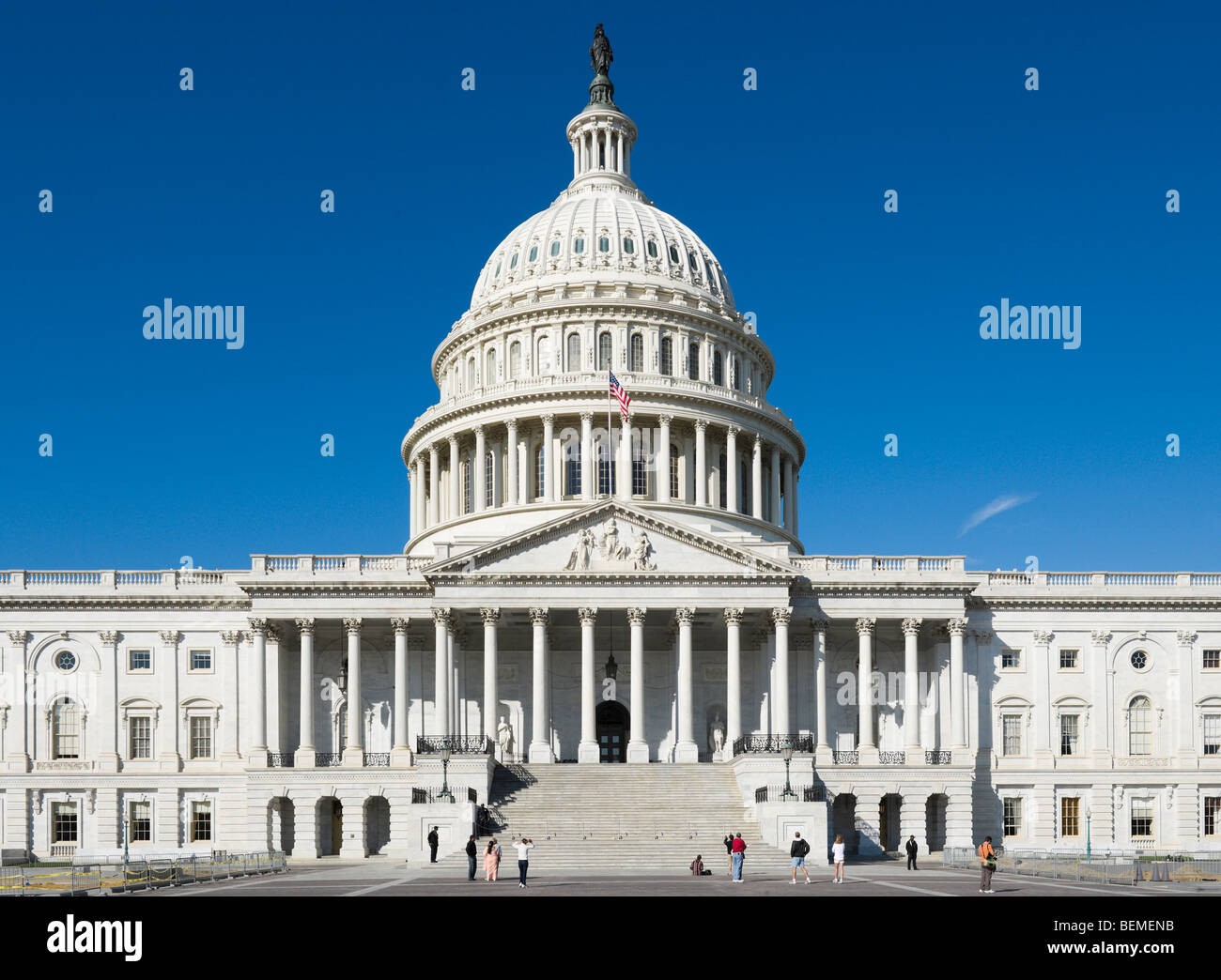 La facciata orientale del Campidoglio di Washington DC, Stati Uniti d'America Foto Stock