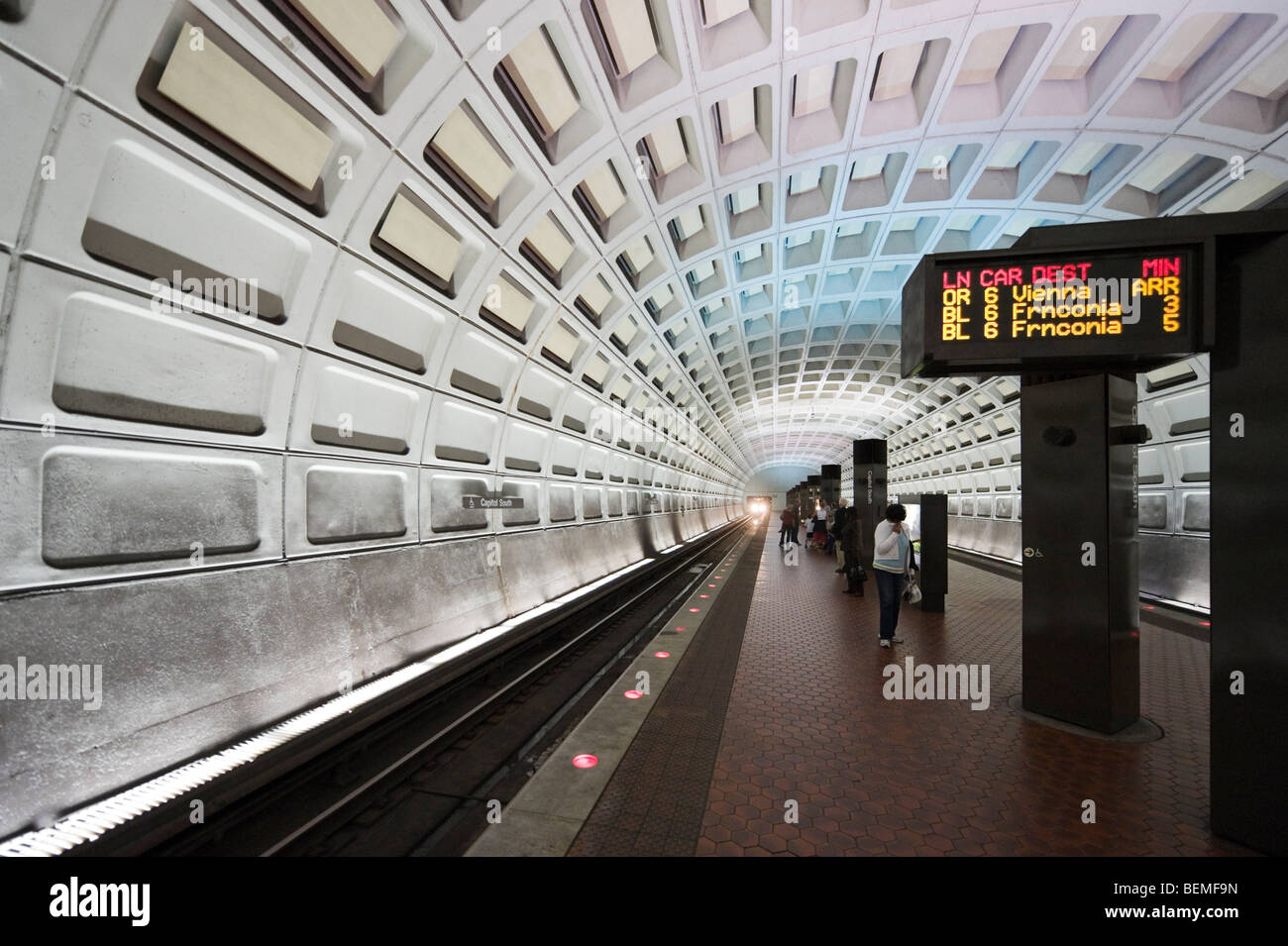 Capitol a sud la stazione della Metropolitana di Washington DC, Stati Uniti d'America Foto Stock