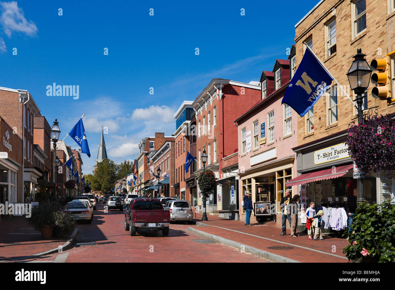Main Street, Annapolis, Maryland, Stati Uniti d'America Foto Stock