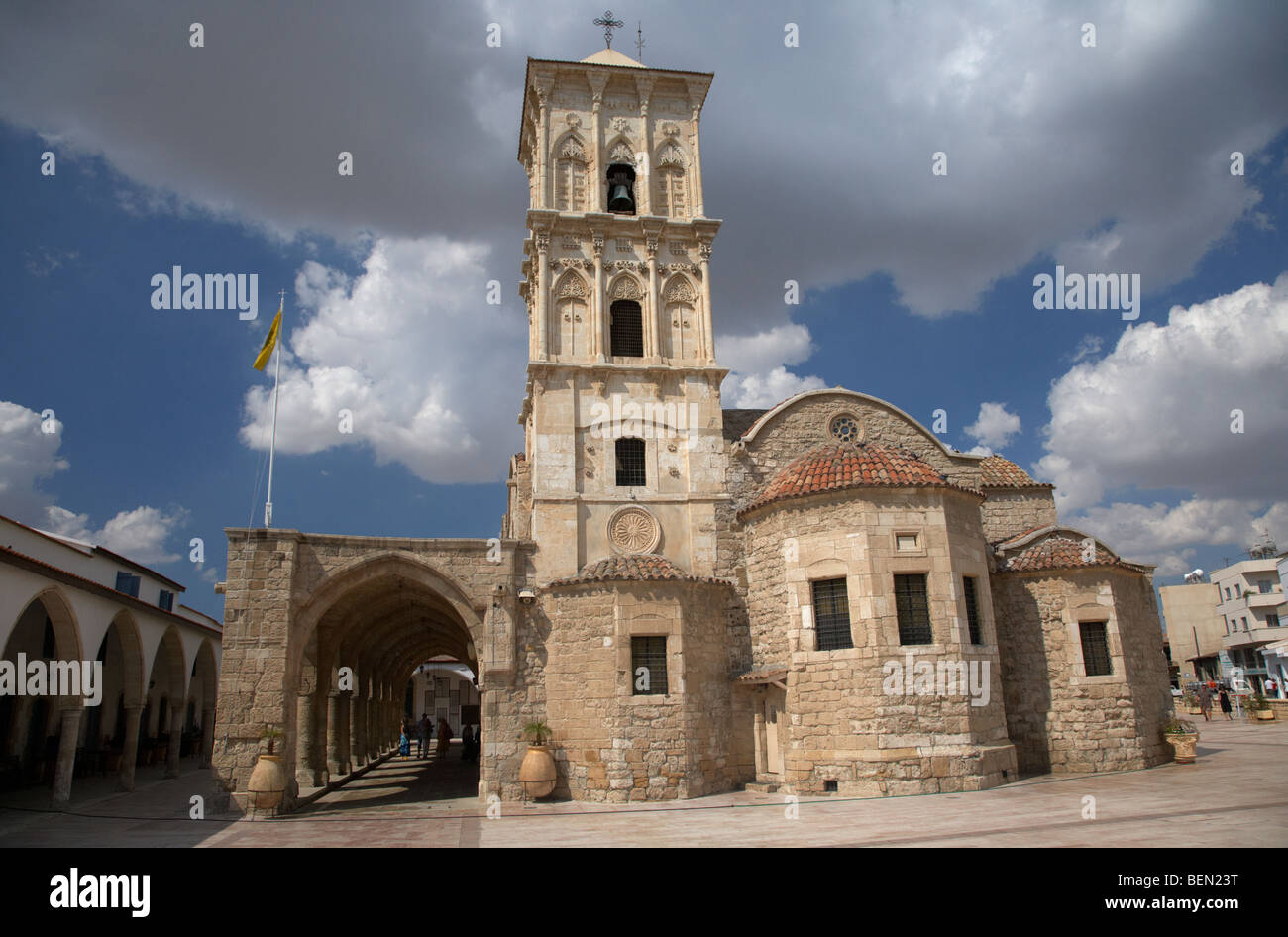 San Lazzaro Chiesa con Campanile larnaca repubblica di Cipro in Europa Foto Stock