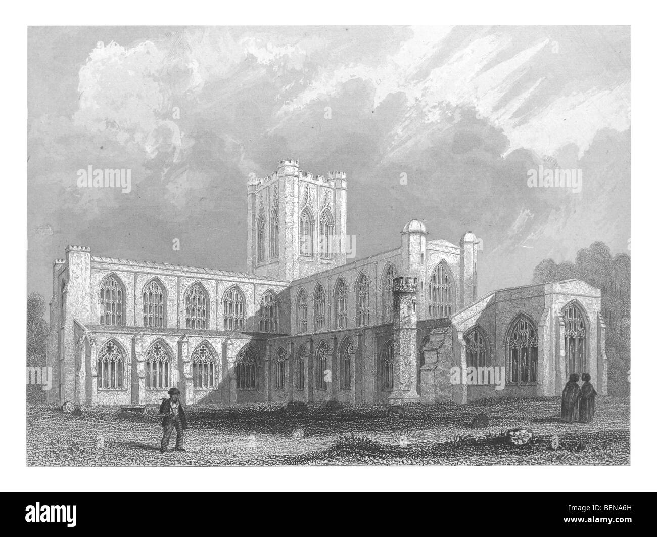 Chester Cathedral, vista sud-est Foto Stock