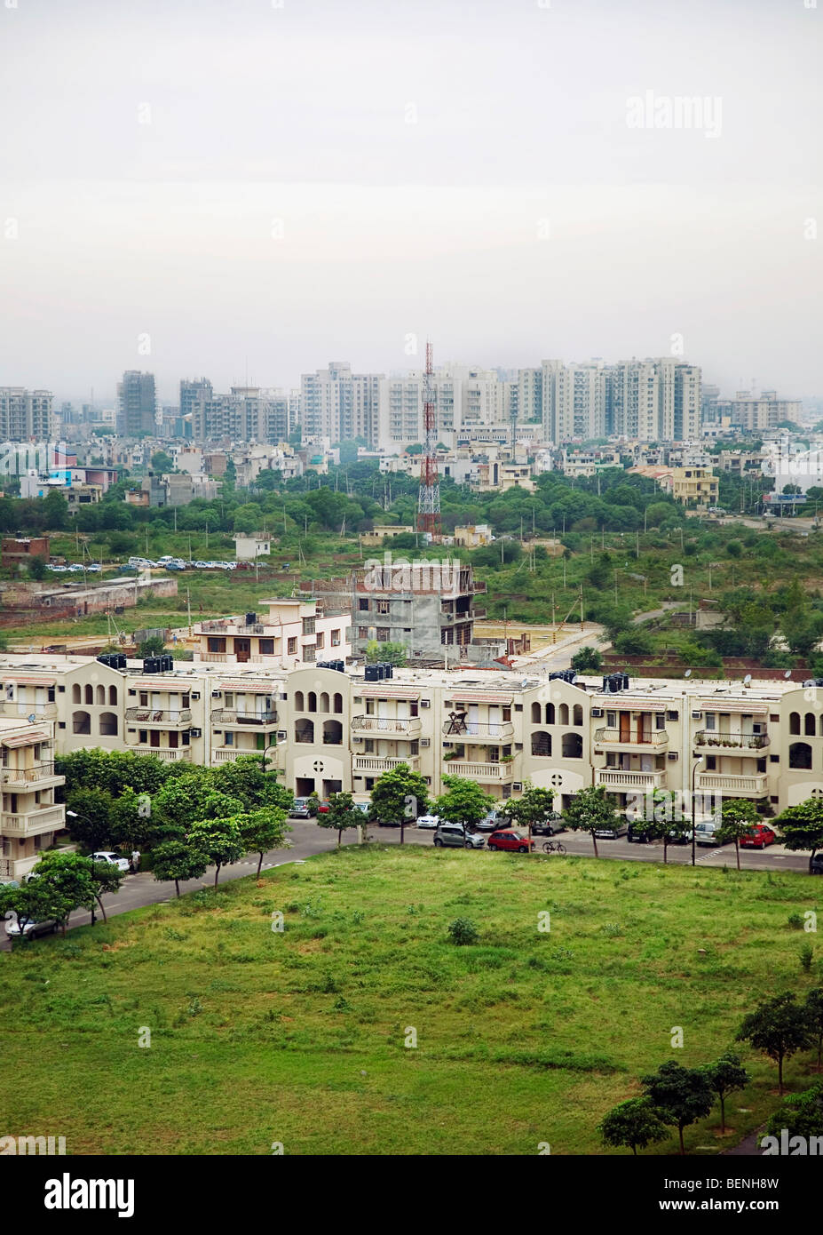 Sviluppo immobiliare a Gurgaon Haryana India Foto Stock