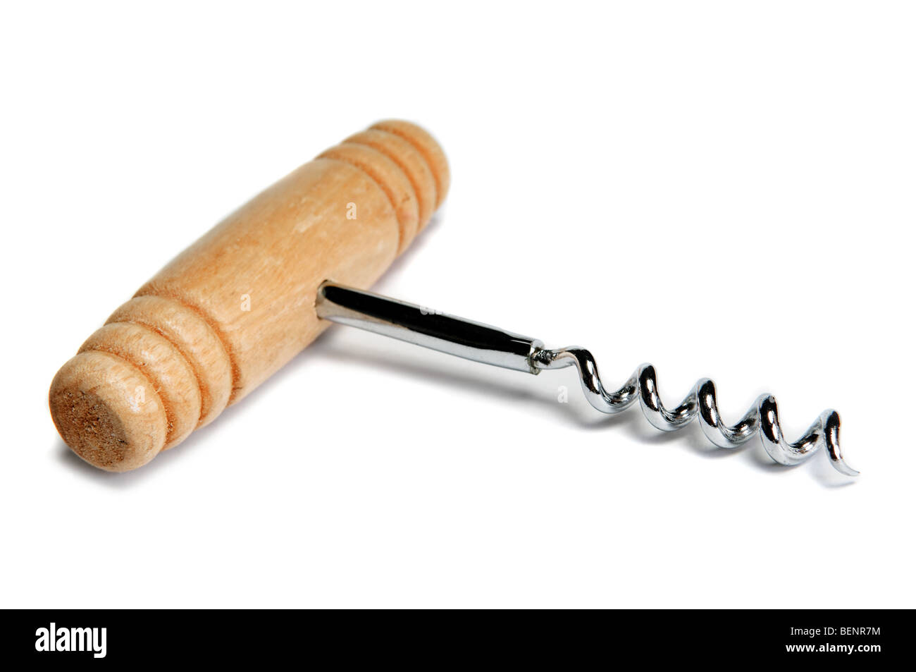 Struttura di cavatappi utensile isolato su bianco Foto Stock