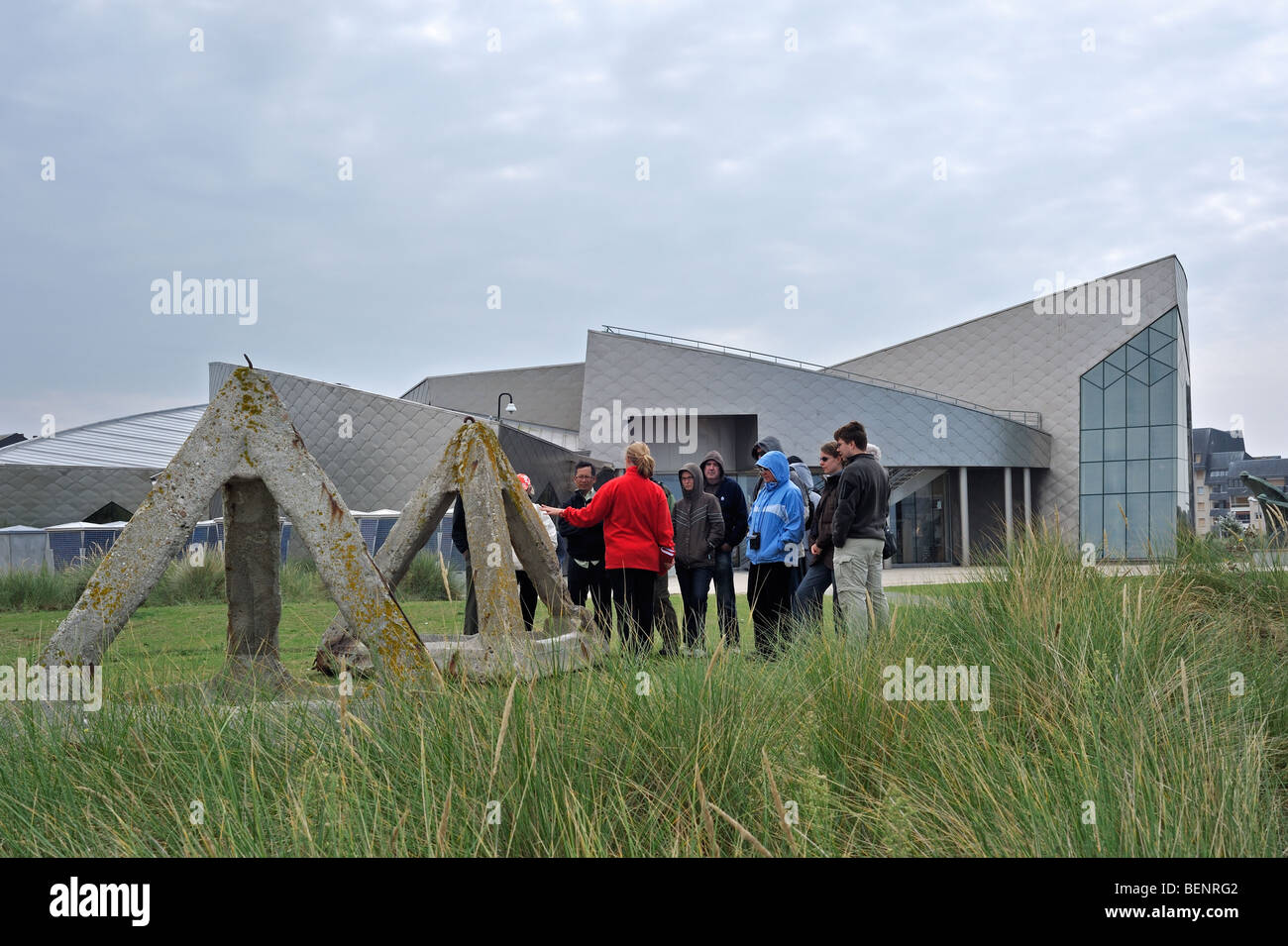 La seconda guerra mondiale due Juno Beach Centro a Courseulles-sur-Mer, Normandia, Francia Foto Stock