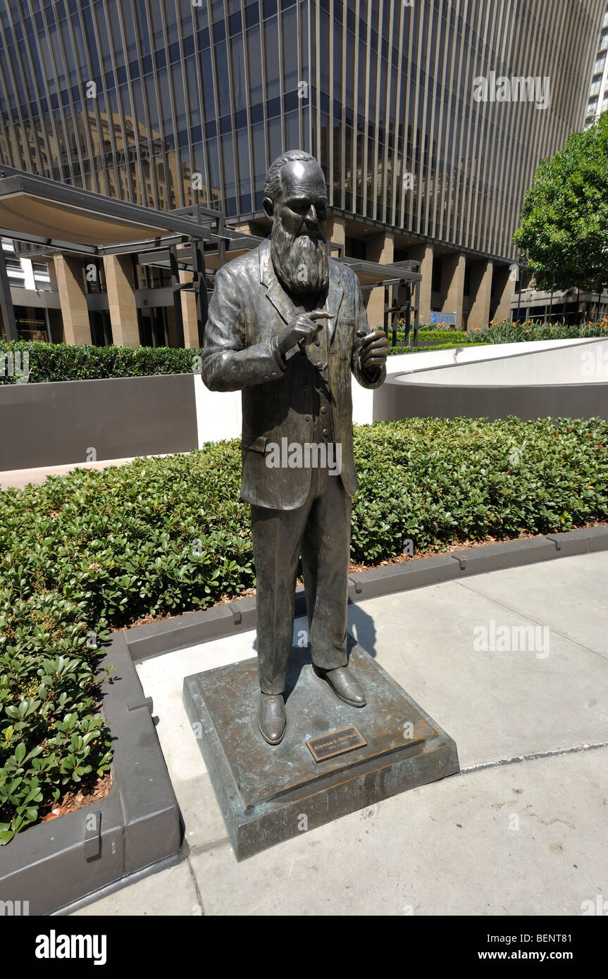 Statua di Alonzo E. Horton vicino a Horton Plaza Foto Stock