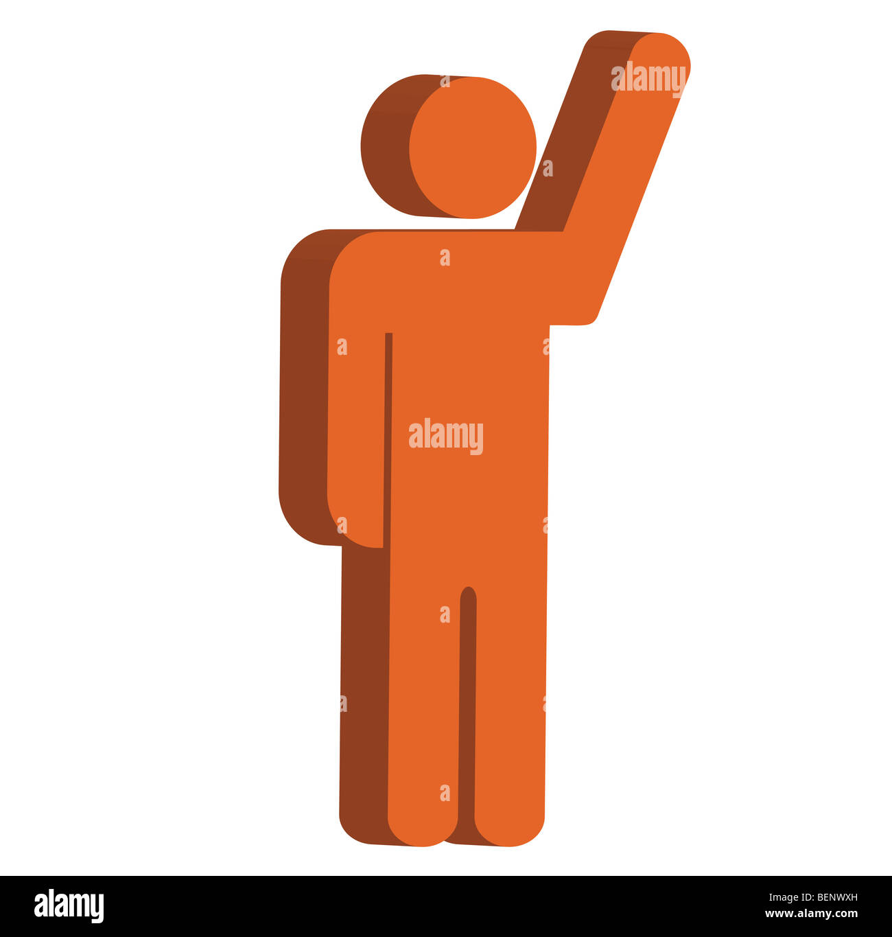 3D man mano crescenti Foto Stock