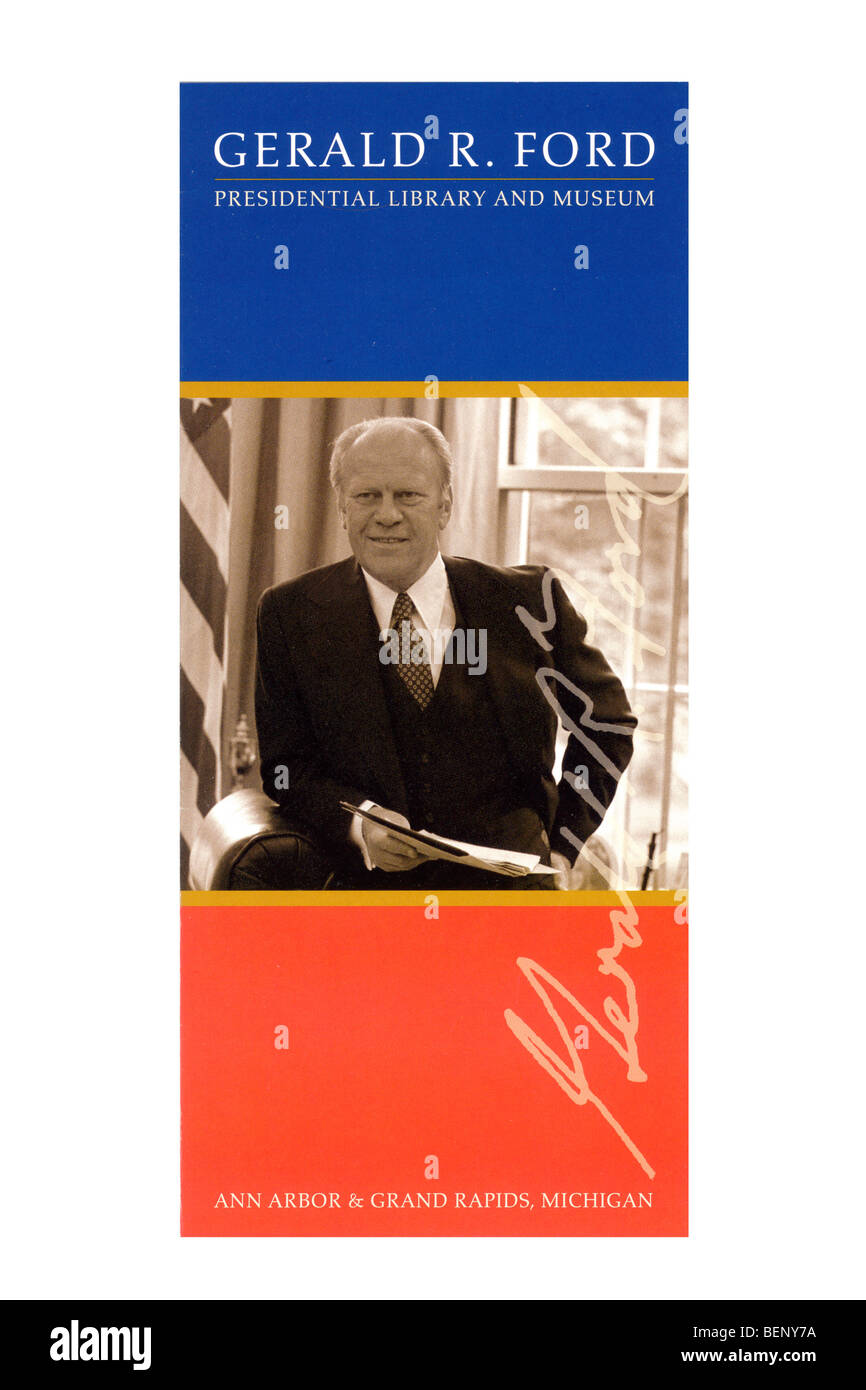 Gerald Ford Presidential Library and Museum a Grand Rapids mi informazioni brochure e guide Foto Stock