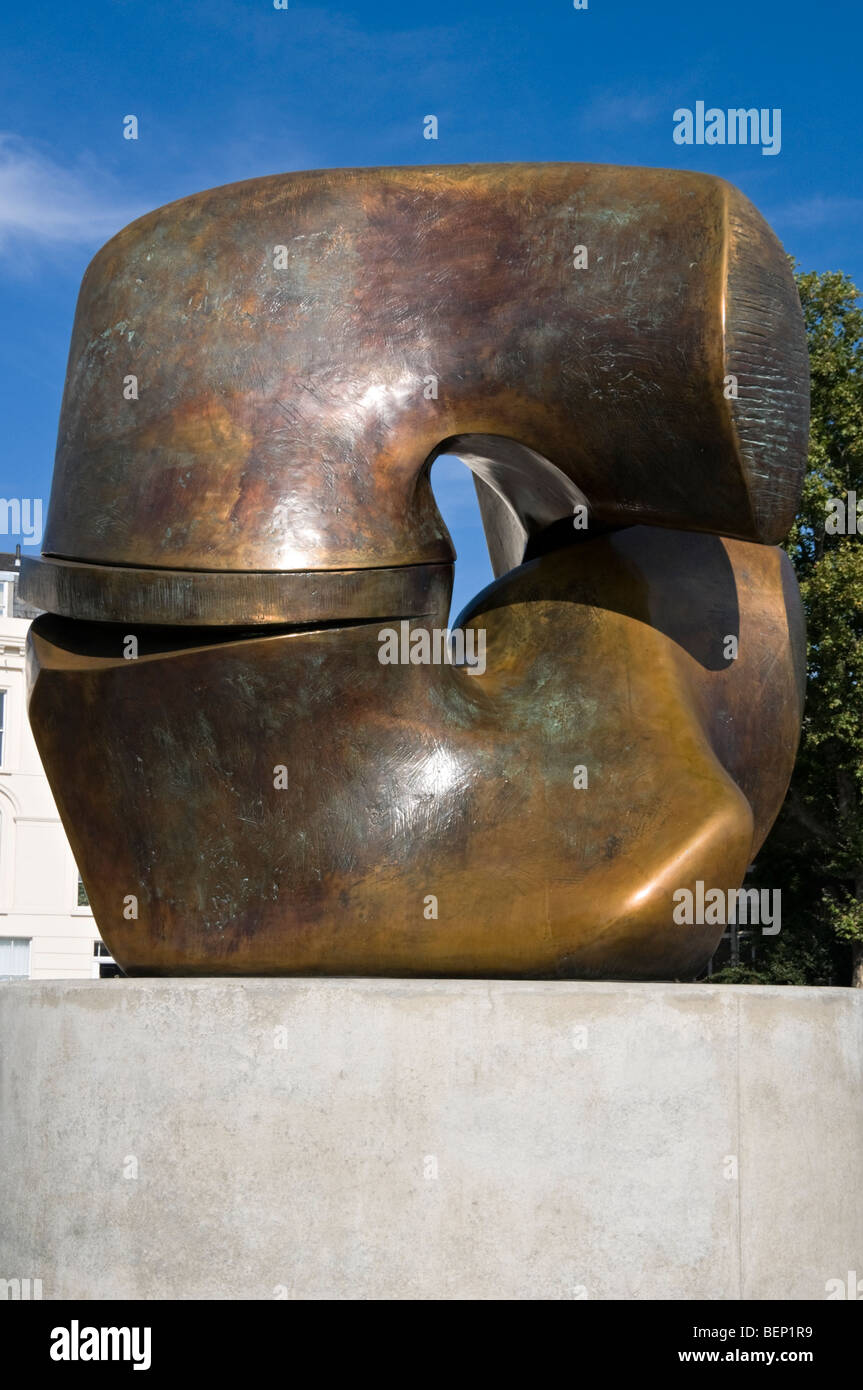 Henry Moore, il pezzo di bloccaggio, scultura, Londra del sud Foto Stock