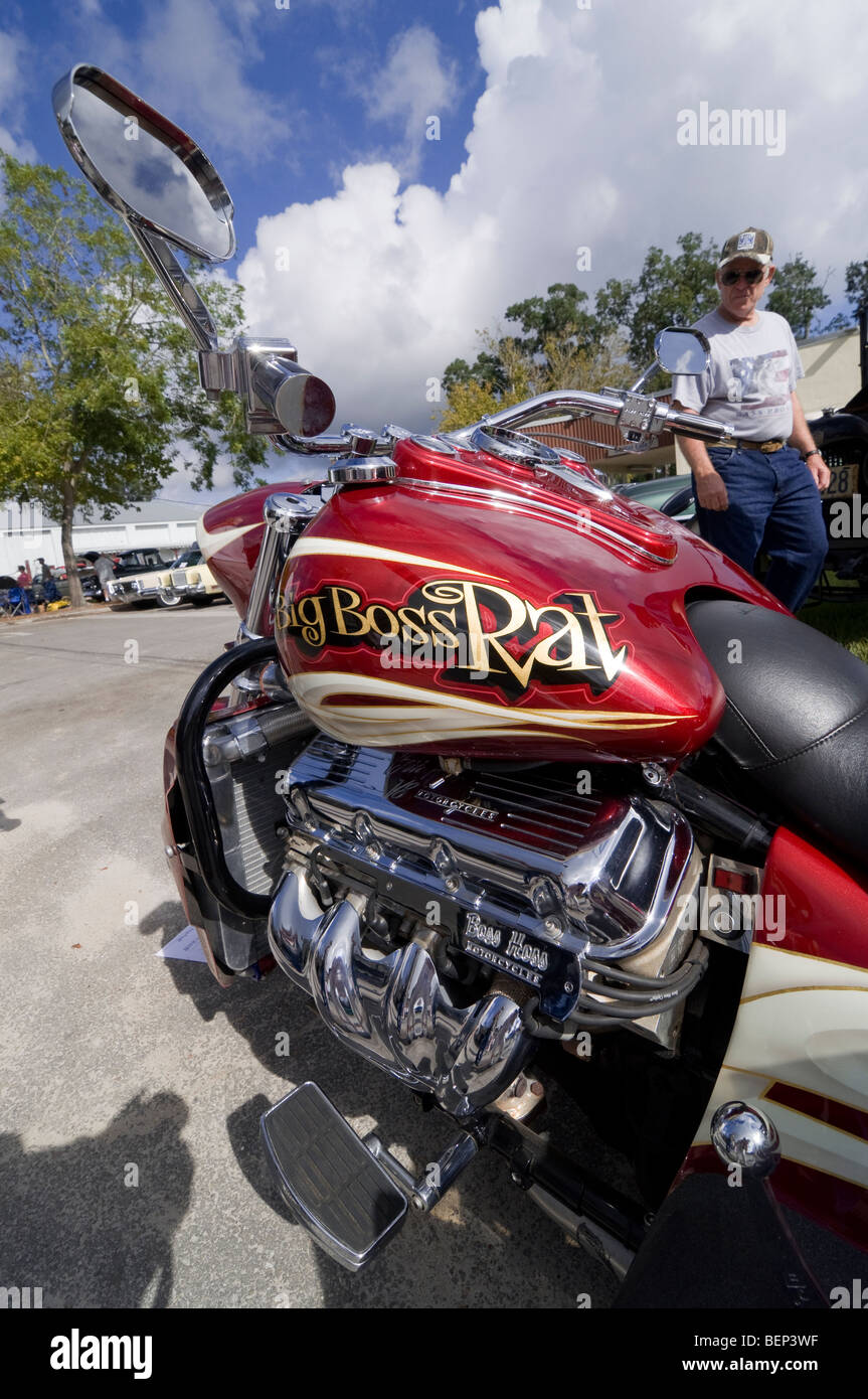 Visualizza Boss Hoss V8 powered motociclo 502 il motore personalizzato Foto Stock