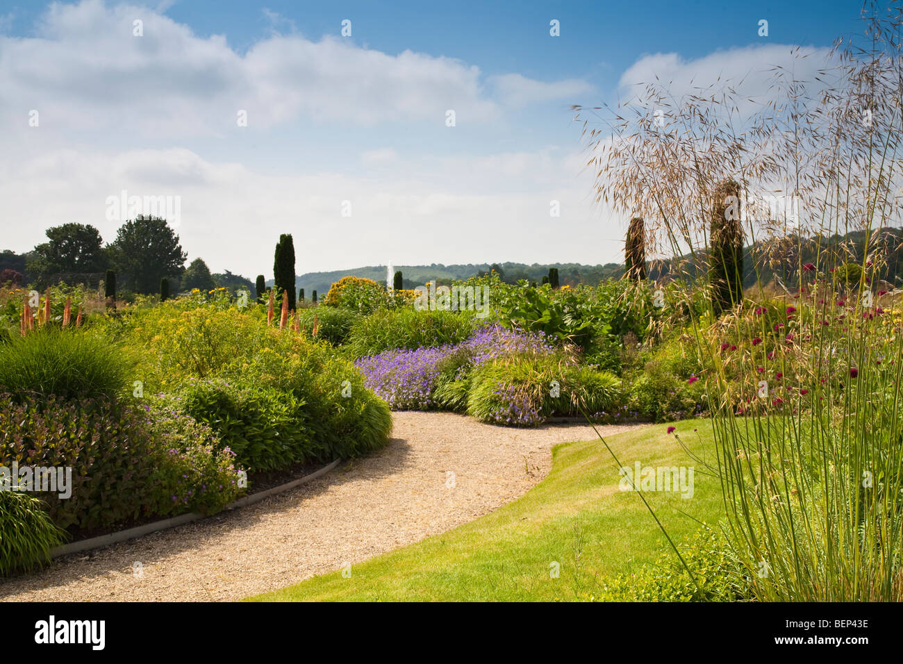 Passeggiate attraverso il bellissimo Trentham Gardens Stoke on Trent, Staffordshire Foto Stock