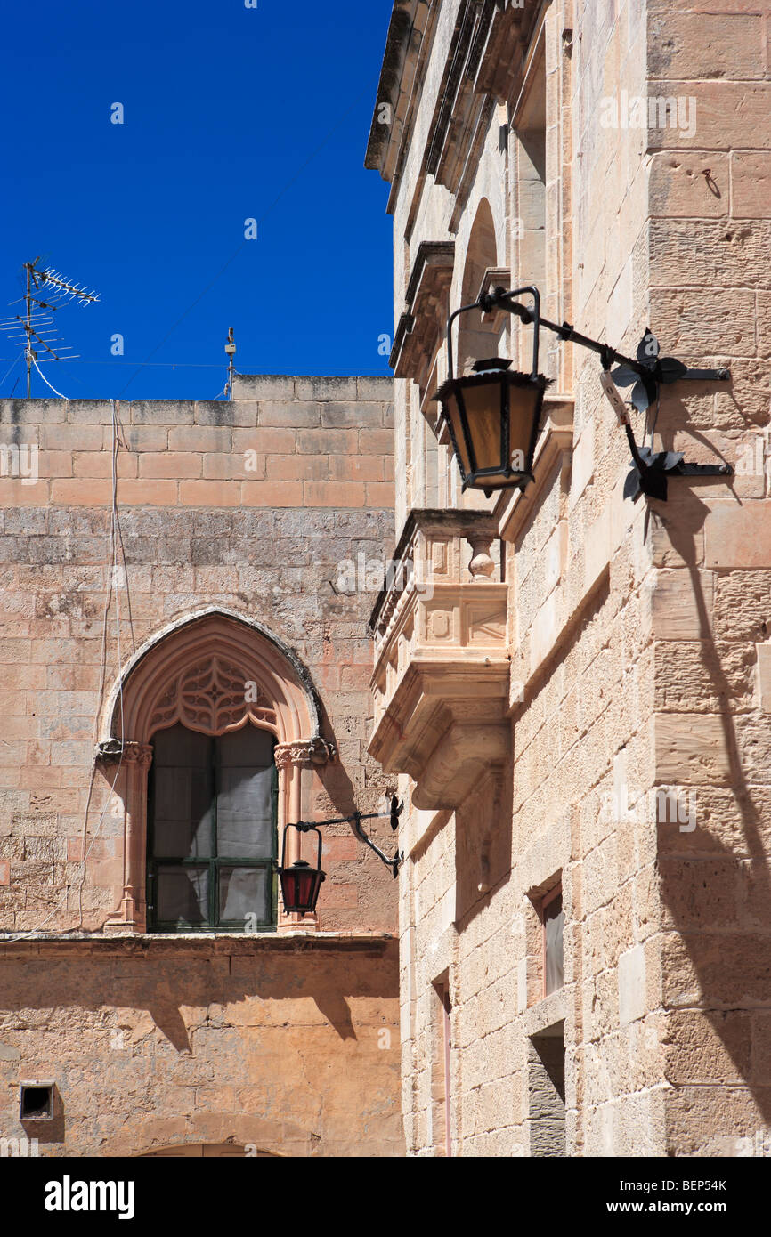 Mdina, Malta, Dettagli architettonici Foto Stock