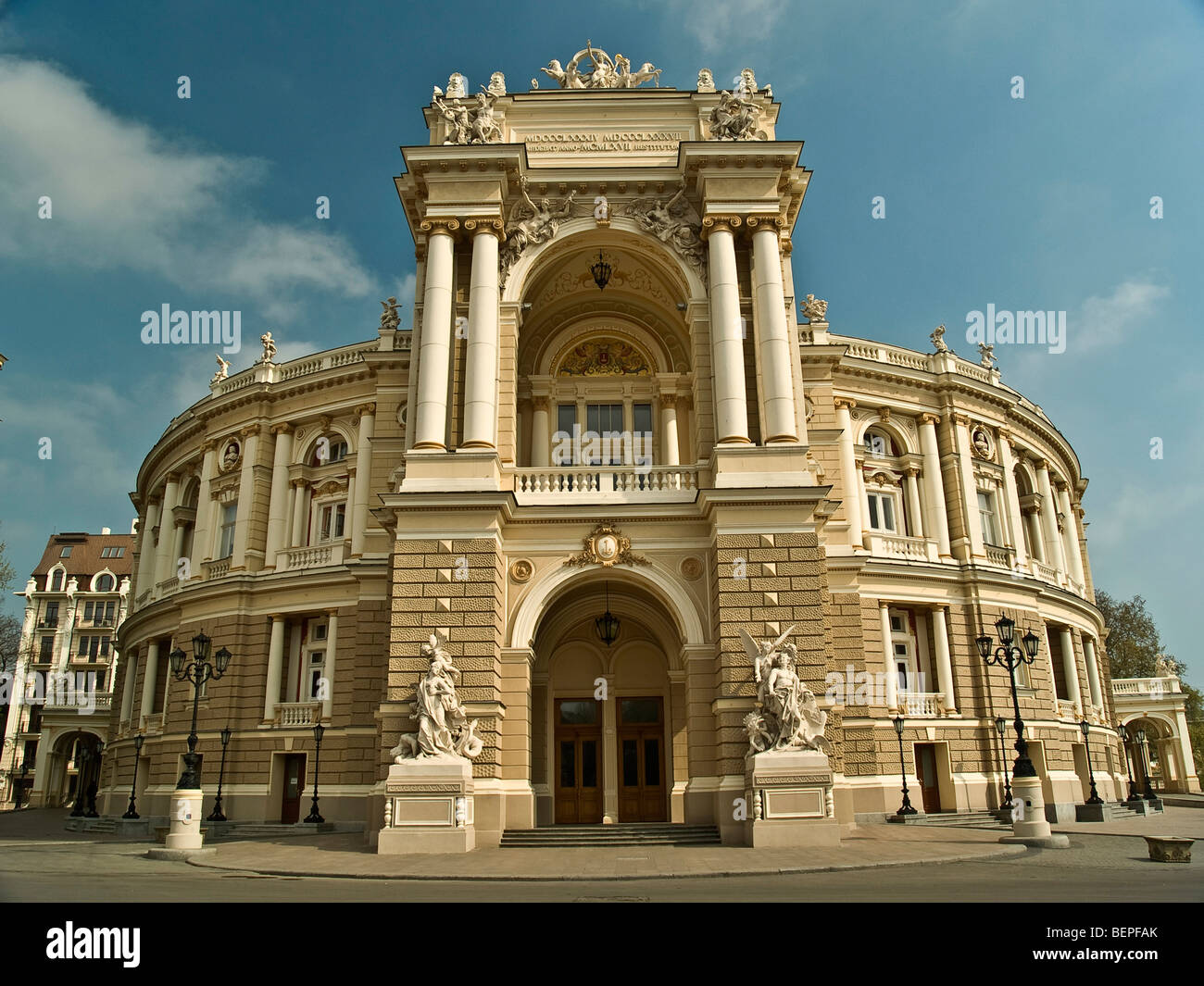 Il vecchio teatro dell'Opera edificio in Odessa Ucraina Foto Stock